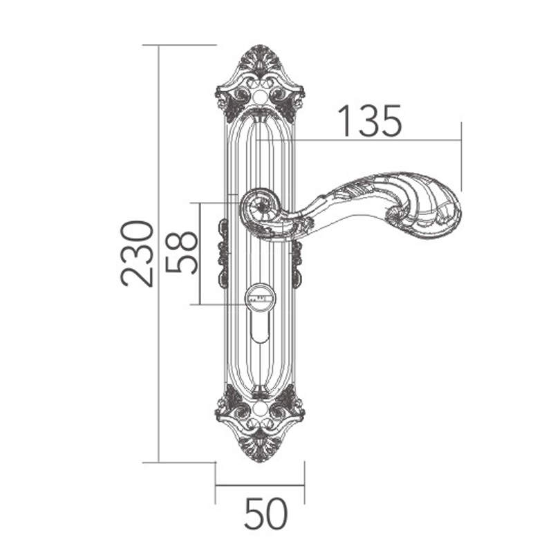 European style classical door lock 
