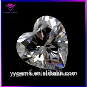 Top Quality Cheapest Price Loose Cubic Zirconia Heart Shape Custom Cut White CZ Stone for Jewellry