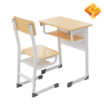 Белый L-образный учебный набор из стали и дерева