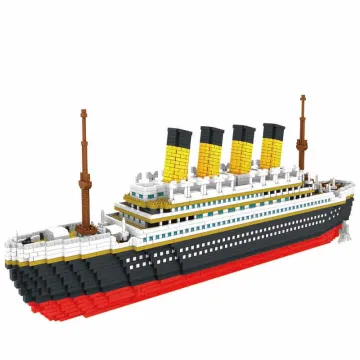 3800 Pcs Building Block Titanic Cruise Ship Model Boat DIY Assemble Building Diamond Blocks Model Classical Brick Toys GIFT