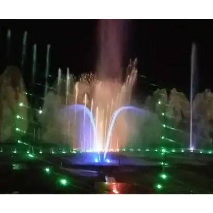 Outdoor water dancing fountain