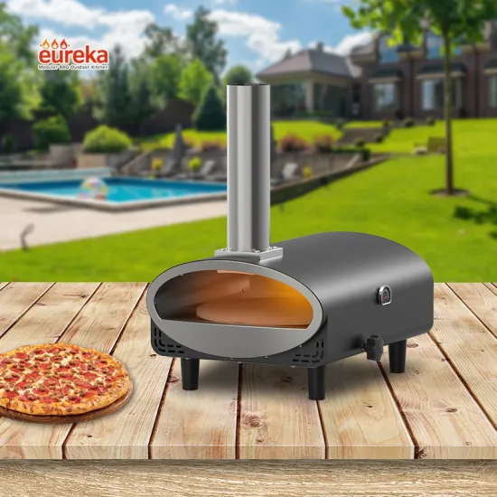 Gas Pellet Combo 12-Inch Stainless Steel Pizza Oven for Crispy Crusts Every Time