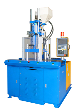 Double sliding vertical injection molding machine