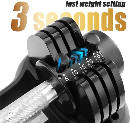 OEM Gym Fitness Equipment: Adjustable Dumbbells - 25LB Strength Training Weights