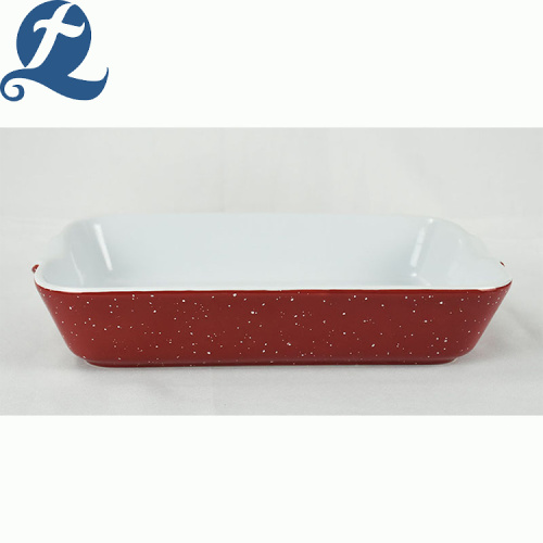 Popular fashion container rectangular bakeware with binaural