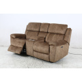 Brown Leather Recliner Sofa Set For Hotel