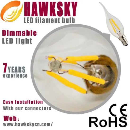 Best Price Dimmable LED Filament Candle Bulb