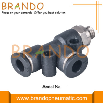 Male Run Tee Quick Connect Miniature Pneumatic Fittings