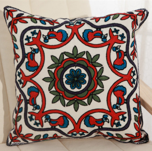 Embroidery Decorative Cushion Fashion Cotton Pilow (YPL-488)