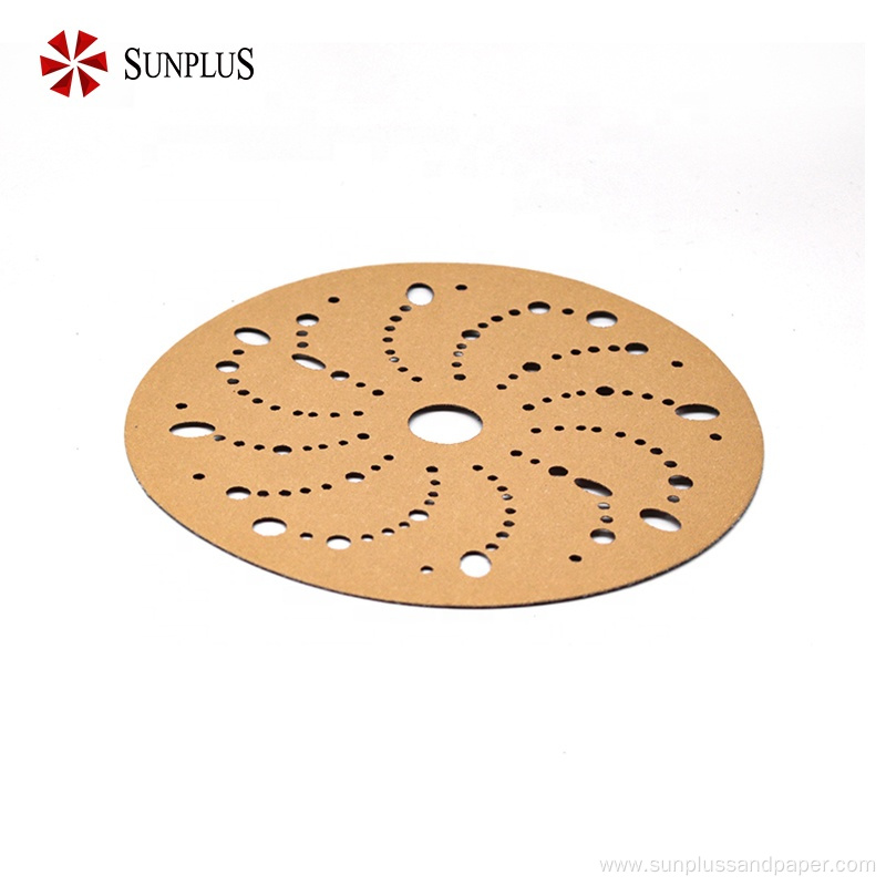 Gold Sandpaper Hook and Loop Abrasive Sanding Disc