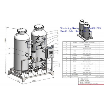 Mini -hapnikugeneraatori gaasi valmistamise masin