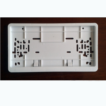 White Plastic USA Car License Plate Frame