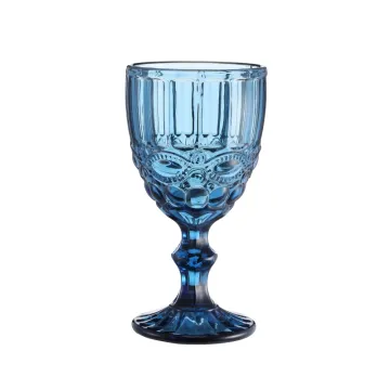 Wholesale Blue Glass Goblets and Wine Glasses: Colored Glassware for Events and Parties
