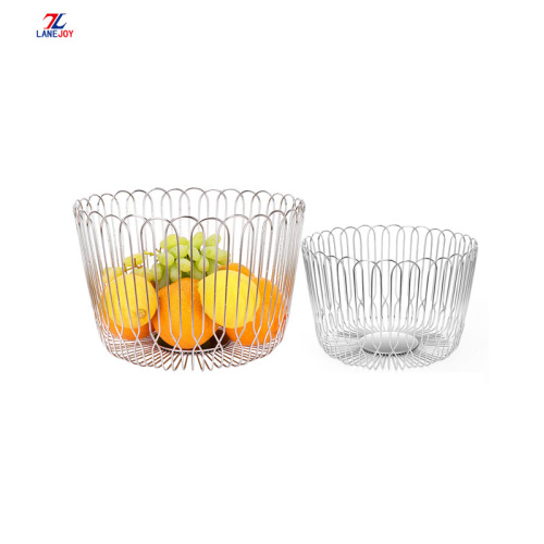 Stainless Steel Kitchen Metal Wire Fruit Storage Basket