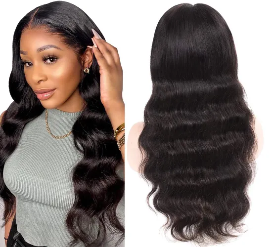 Uniky Wholesale Body Wave Human Hair Wig Long Raw Brazilian Hair Full Transparent Lace Frontal Wig For Black Women