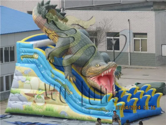 newest kids crocodile inflatable slide for sale