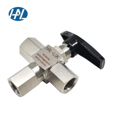 316 Stainless Steel Female Thread Panel T-Type Three-Way Ball Valve
