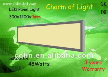 2012 Hot sellers 1200x300 led ceiling panel light with CE&RoSH,3 years warranty