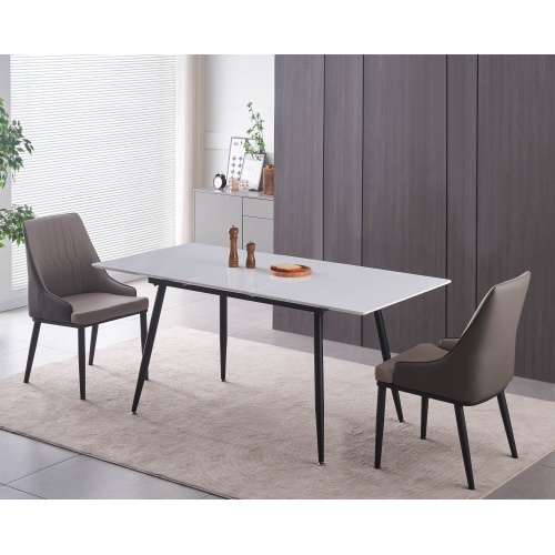 Mesa de comedor extensible de operación de doble mano duradera moderna