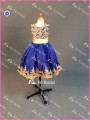 NN06 bella oro Appliqued Royal Blue Piccola regina vestito reale dalla ragazza di fiore del campione