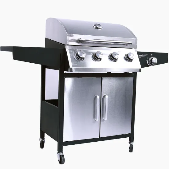 Hot selling 4+1 burners stainless steel bbq gas grill portable gas bbq grill for outdoor .
