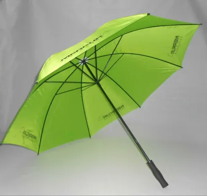 Green color manual open golf umbrella 8K double ribs umbrella