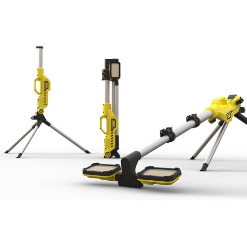 8100 લ્યુમેન રિચાર્જેબલ એલઇડી વર્ક લાઇટ, સ્ટેન્ડ, પોર્ટેબલ કોર્ડલેસ વર્ક લાઇટ સાથે 2 શક્તિશાળી એડજસ્ટેબલ એલઇડી લેમ્પ્સ સાથે