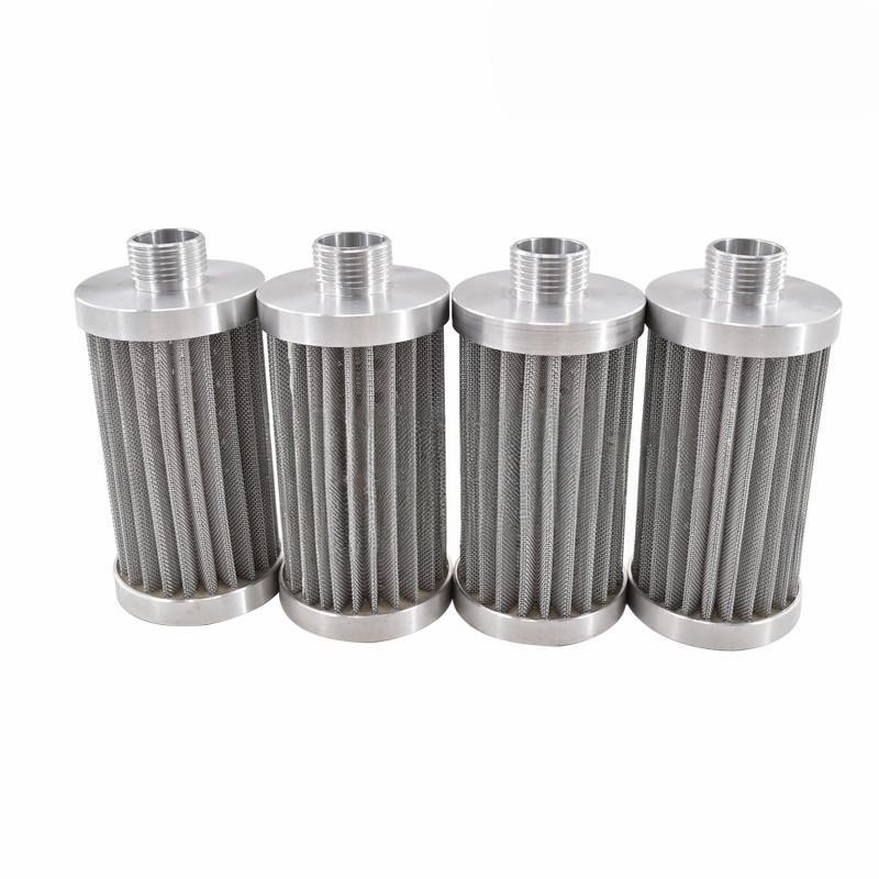 Custom Stainless Steel Folding Mesh Oil Filter Hydraulic Oil Filter with Outer Threads for Pump Use (4)
