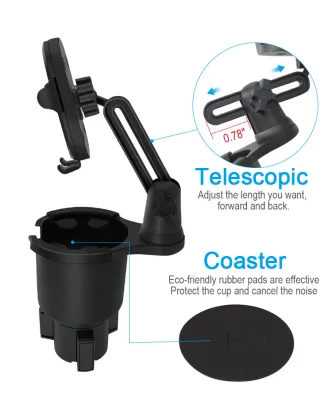 Wholesale Adjustable ABS Plastic Car Dual Drink Cup Holder Expander