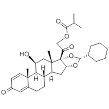 Pregna-1,4-dien-3,20-dion, 16,17 - [[(R) -cyclohexylmethylene] bis (oxi)] - 11-hydroxi-21- (2-metyl-1-oxopropoxi) -, ( 57279385,11b, 16a) - CAS 126544-47-6