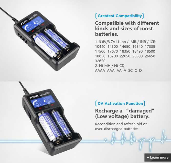 2017 Hot Selling XTAR VC2 Plus Charger 