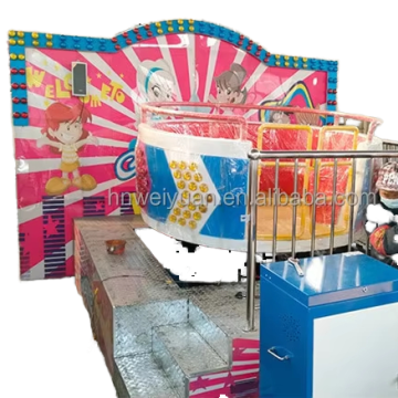 Indoor Kid's Tagada Ride - 8 Seats Mini Fairground Attraction For Sale