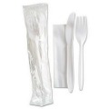 Disposable Biodegradable Knife Plastic Cutlery Set with Napkin