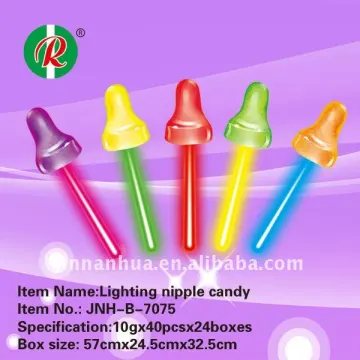 Lighting nipple candy/lollipop candy