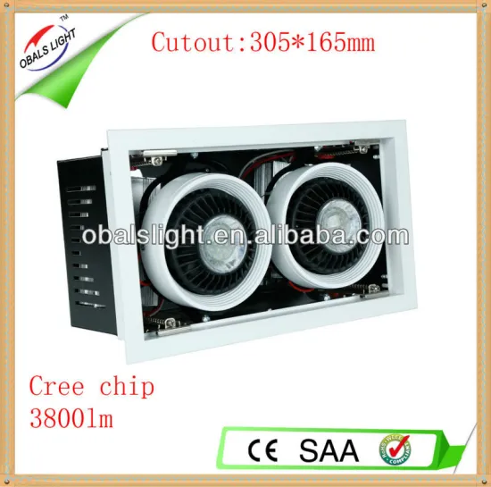2 heads,recessed ceiling led square bean spotlight CREE chip with CE SAA,RoHS approved