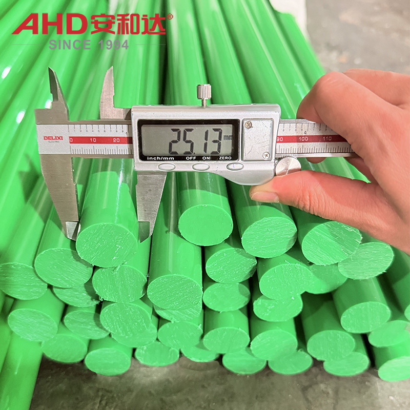 HDPE ROD green 25mmdia