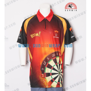 Custom sublimated dry fit men darts polo shirts