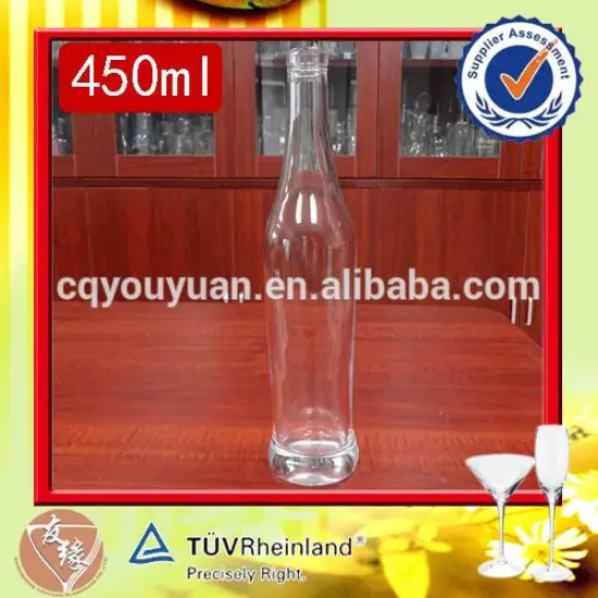 original brand ice wine high quality 450ml (16oz) transparent clear glass bottle liqueur