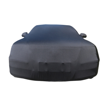 High End Luxury Black Car Cover - Full Custom Pocket Stretch Soft Fabric Dust Protection Storage Bag