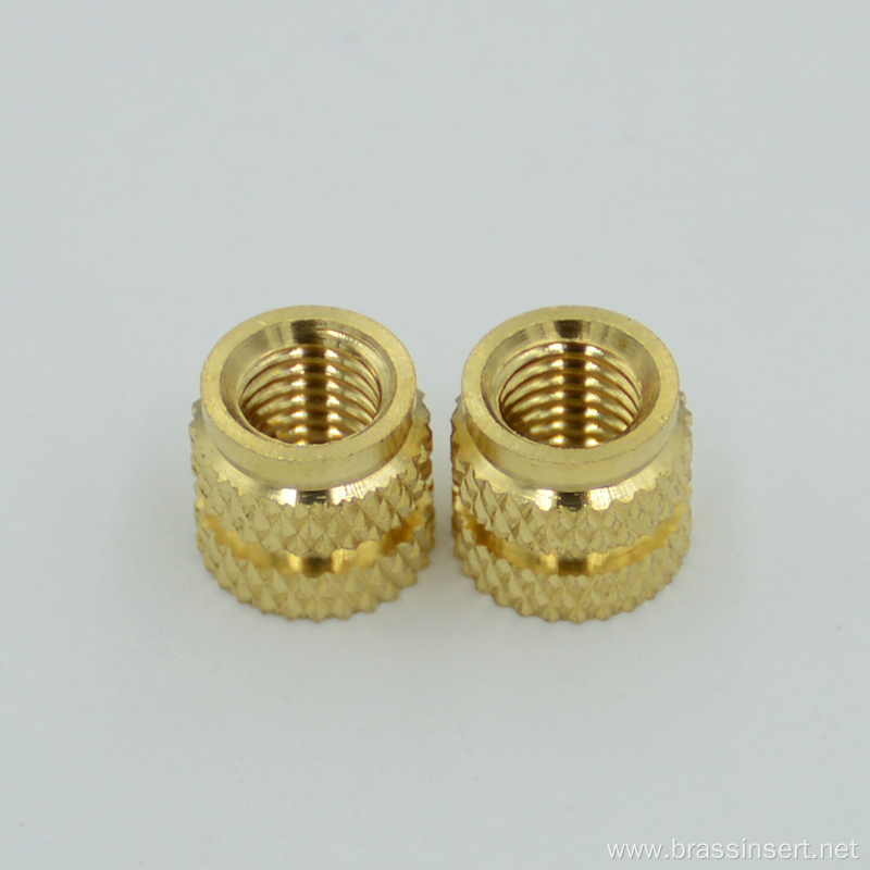 Molded copper nut knurled brass insert nut