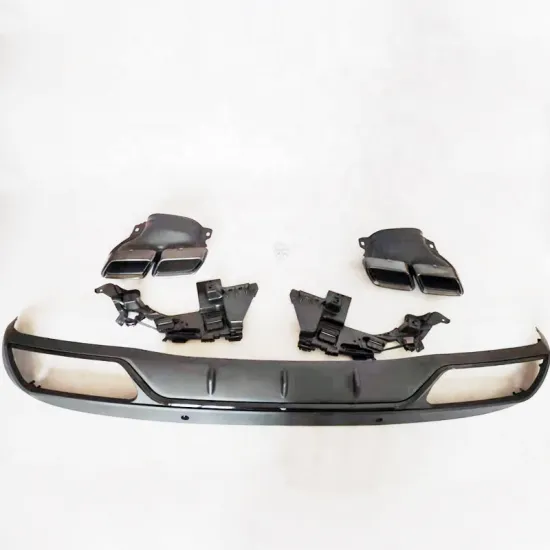 Black Rear Diffuser Exhaust Pipe Tips for Mercedes-Benz C-Class W205 Sedan