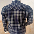 Long-Sleeve Plaid TR Twill Herrskjortor med fickor