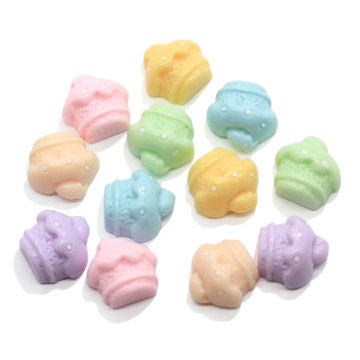 100pcs Ice Cream Cupcake 3D Flatback Resin Scrapbooking Hair Bow Center Crafts Embellishment Flatback Charms Cabachons