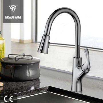 Rotatable One Lever Pulldown Sprayer Kitchen Faucet Taps