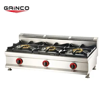 Factory Direct 3-Burner Stainless Steel Table Gas Stove