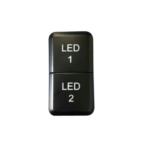 12V Dual Button LED Switch for Car - On/Off for FJ Cruiser White LEDs LED1 LED2