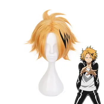 My Hero Academia Kaminari Denki Wig With Headwear Cosplay Costume Boku no Hero Academia Heat Resistant Synthetic Hair Wigs