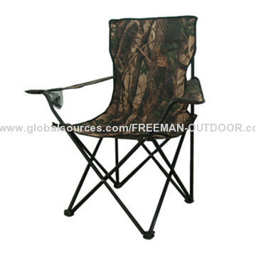 Camouflage camping chair, with armrest