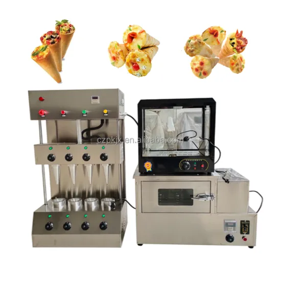 Automatic Pizza Cone Maker Machine - 3 Head Commercial Pizza Cone Display Equipment