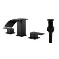 SHAMANDA Black Waterfall Bathroom Sink Faucet